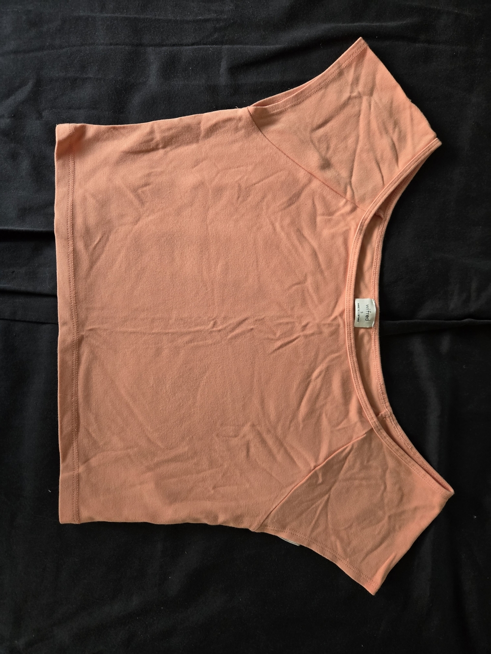 Wilfred Peach Wide-Neck Crop Top